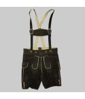 Antique Brown Goat Lederhosen With Suspenders