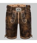 Brown Bavarian Lederhosen Chamois King Ludwig With Belt