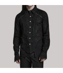Bkm Mens Gothic Vampire Pleated Chiffon Lacing Dress Shirt