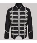 Black gothic emo parade jacket for men