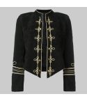 Black Laser Military Style Unisex Jacket