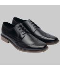 Black Leather Derby Style