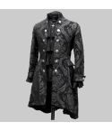 Black Tapestry Brocade Dragon Coat