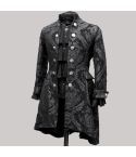 Blacktapestrybrocade dragon coat for men