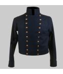 Blue Wool Military Jacket Unisex