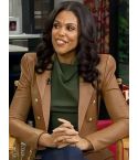 Dani Dupree Beyond the Gates 2025 Brown Leather Blazer