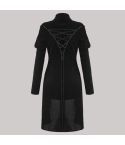 Dark Love Gothic Cross Velvet Tailcoat for Women