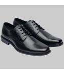 Formal Black Leather Derby Shoes