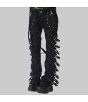 Gothic Black Women Punk EMO Straps Bondage Cyber Trouser