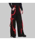 Gothic Bondage Black Red Men Pant Rock Emo Trouser Pant Shorts