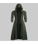 Gothic Hooded Windbreaker with Cape For Men