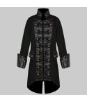 Gothic Pirate Coat with Copper Buttons For Men