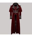 Gothic steampunk military red jacket punk highwayman regencylongcoat