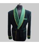 GREEN SMOKING VELVET JACKET