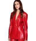 Jessica Bruno The Beauty 2026 Red Leather Blazer