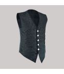 Men brocade black damaskvelvetgothic vest waistcoat