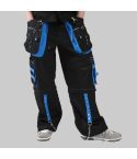 Men Cotton Dead Threads Black Blue Gothic Trousers