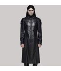 Men goth military style stand collarlongcoat
