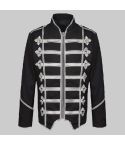 Men Gothic Military Black Emo Parade Jacket