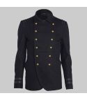 Men Military Style Wool Coat