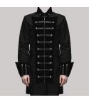 Men steampunkvelvetfrock fashion coat-0