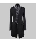 Men Trench Wool Coat Gothic Personalized Coat