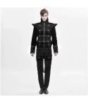 Men’s Handcrafted Red Velvet Steampunk Gothic Long Coat