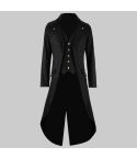 Black Gothic Steampunk Halloween Long Coat