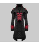 Mens Black Gothic Devil Jacket Steampunk Style