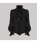 Mens Gothic Poet Pleated Dress Shirt & Bow Tie