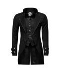 Military Black Men's Vampire Jacket Long Gothic Jacket