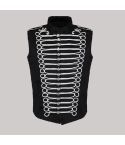 Military hussar sleeveless vest for men