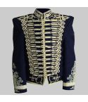 Military Steampunk Blue Wool Jacket