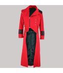 Red and Black Scorpion Punisher Hooded Trench Coat