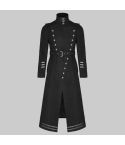 Unisex Military Coat Steampunk Gothic VTG Uniform Long Coat