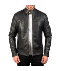 Dean Black Leather Biker Jacket