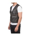 Black Leather Vest for Men | Premium Genuine Leather Biker Vest