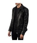 Legacy Black Leather Biker Jacket