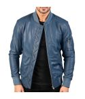 Blue Leather Jacket | Premium Genuine Leather Jacket for Men & Women