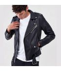 Men's Black Biker Jacket | Premium Genuine Leather Motorcycle Jacket