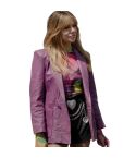 Morgan GilloryHigh Potential S02 Purple Leather Blazer