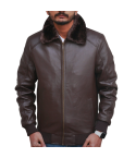 Leather Jacket with Fur Collar | Premium Genuine Leather Winter Jacket