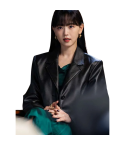 Kang Han-na Cashero Black Leather Blazer