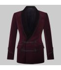 Velvet Wine Smoking Jacket