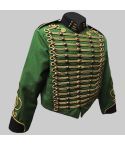Wool Bottle Green Steampunk Military Jacket