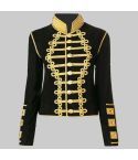 Wool Gold And Black Braid Military Jacket