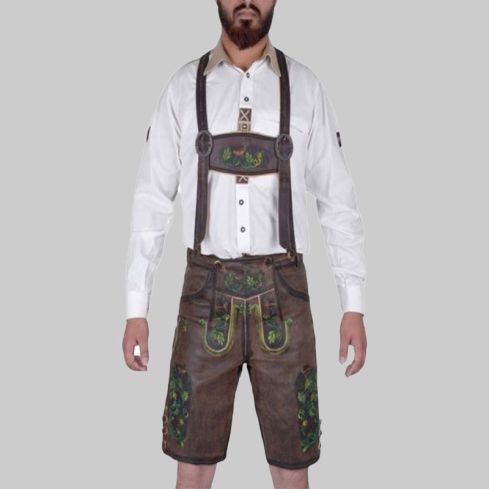 Dark Brown Bavarian Harran German Lederhosen