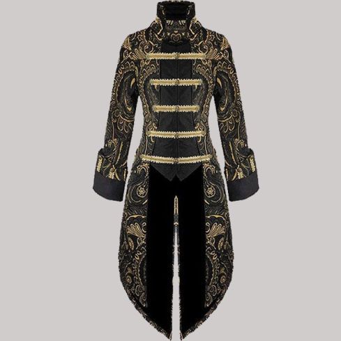 Black & Glod Devil Fashion Monarch Coat for Women