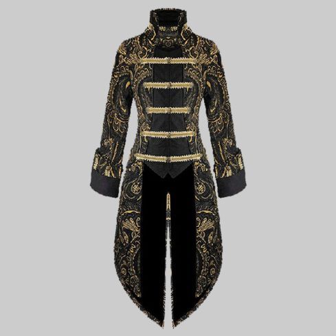 Black & Glod Devil Fashion Unisex Monarch Coat