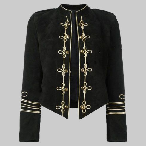 Black Laser Military Style Unisex Jacket